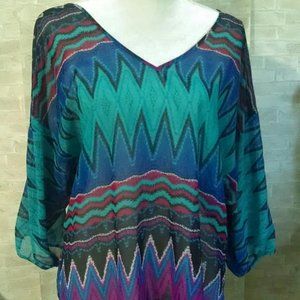 ⭐️Daytrip sheer shirt top multi colors size XL